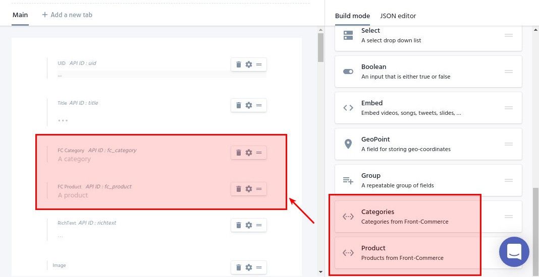 Custom type field from Integration
field