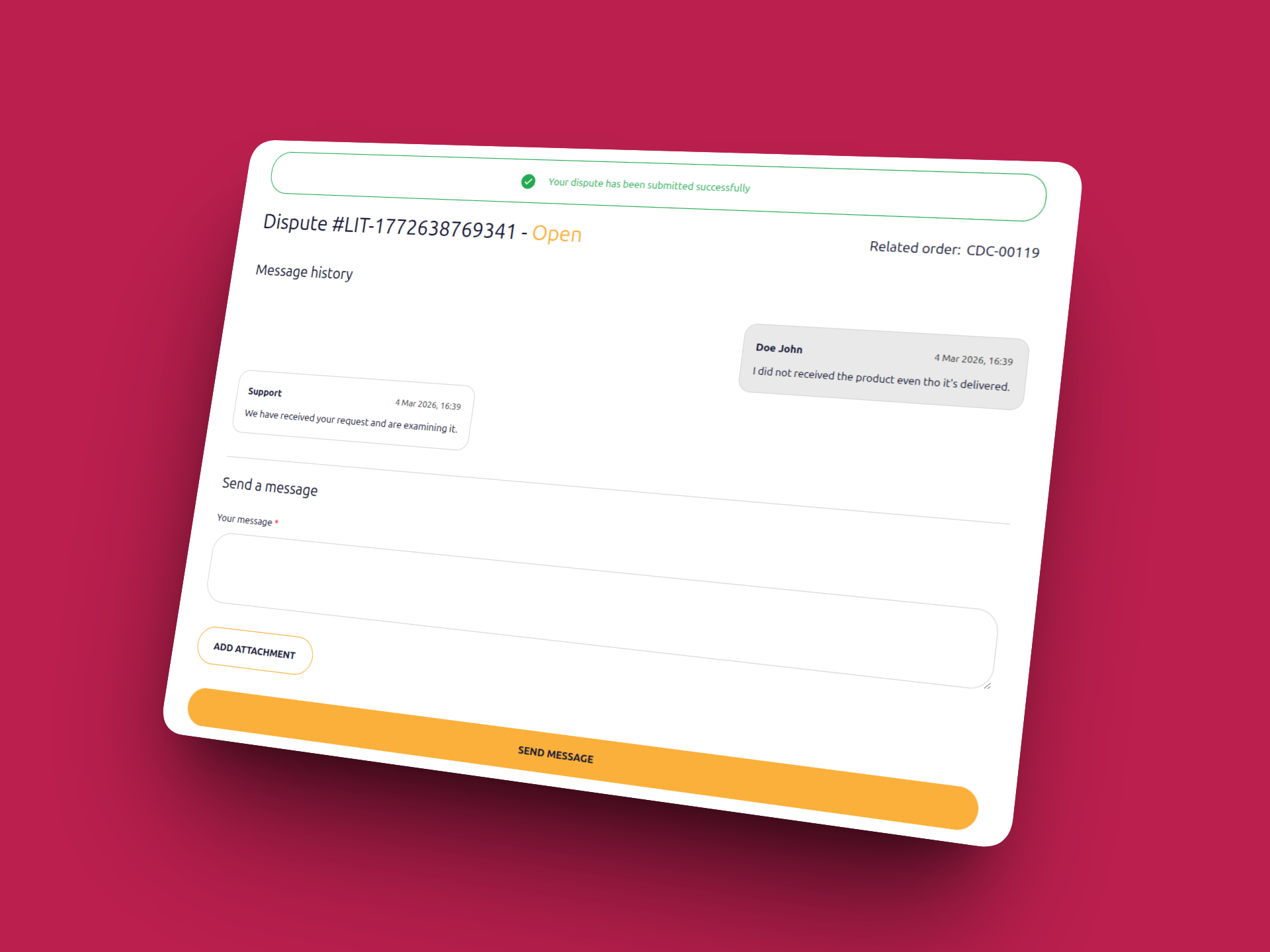 Gezy Marketplace Disputes