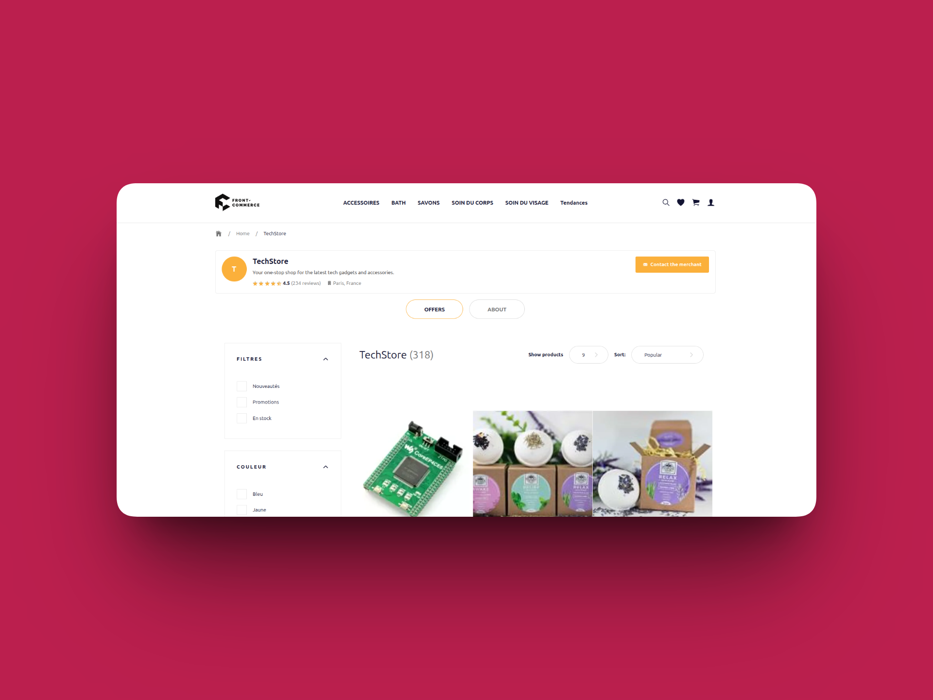 Gezy Marketplace Merchant Page