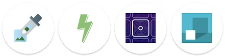 Example on standard icons displayed on android
