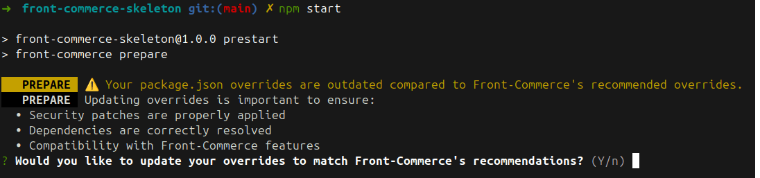 Automatic update of security dependencies