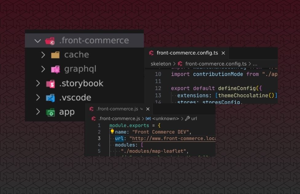 Front-Commerce icons in VSCode